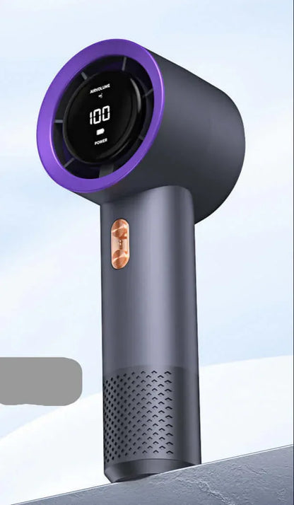 High-speed Portable Mini Handheld Turbo Fan T13-199 gear/3000 mA [gray]] / 61*43*158mm