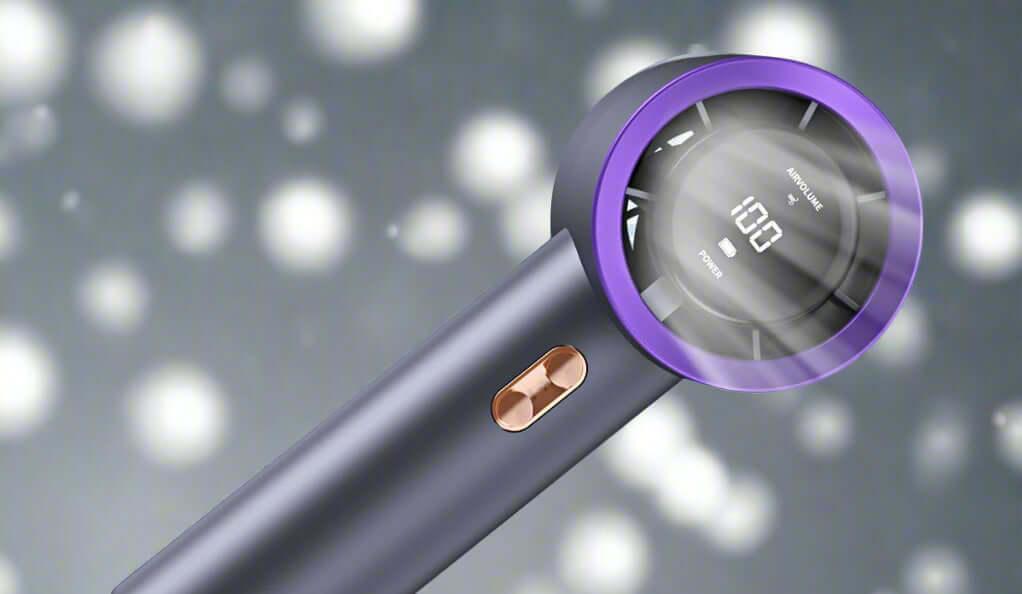 High-speed Portable Mini Handheld Turbo Fan T13-199 gear/3000 mA [pink]] / 61*43*158mm