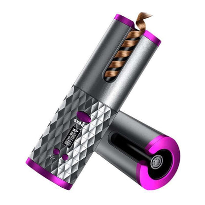 Cross-border automatic curling iron Diamond shape gradient silver edge lcd screen high configuration