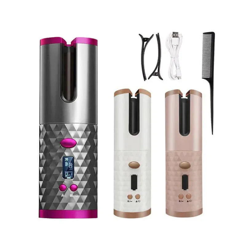 Cross-border automatic curling iron Diamond white 5000 battery lcd screen