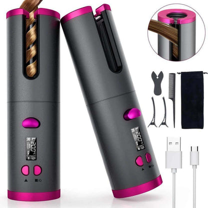Cross-border automatic curling iron Diamond shape gradient silver edge lcd screen high configuration