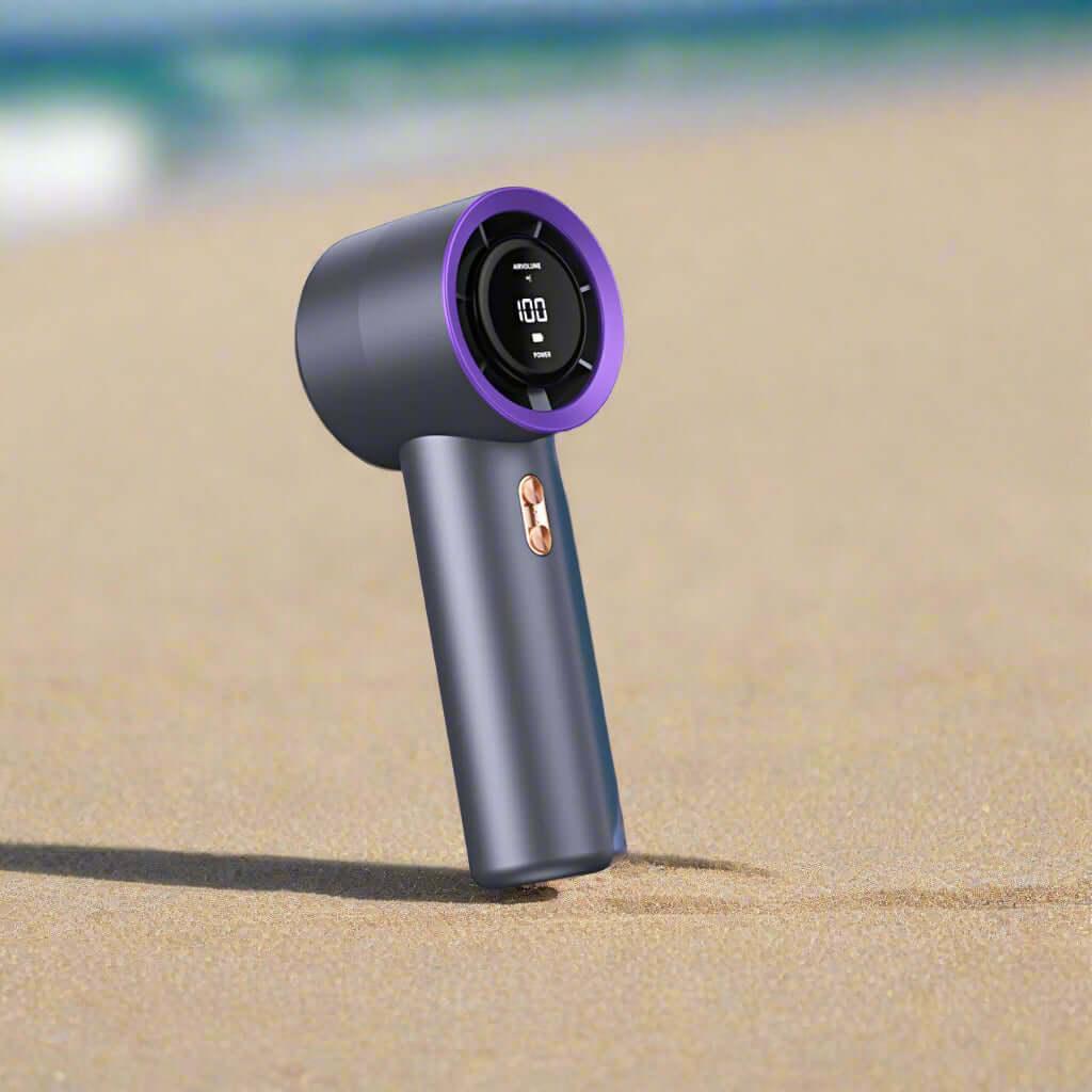 High-speed Portable Mini Handheld Turbo Fan T11-199 gear/3000 mA [gray]] / 61*43*158mm