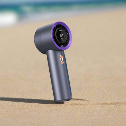 High-speed Portable Mini Handheld Turbo Fan T11-199 gear/3000 mA [gray]] / 61*43*158mm