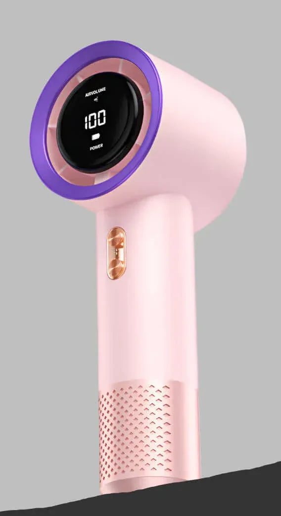 High-speed Portable Mini Handheld Turbo Fan T13-199 gear/3000 mA [pink]] / 61*43*158mm