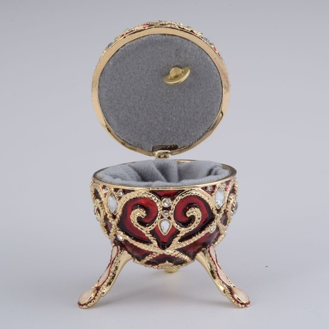 Red Faberge Style Music Playing Egg