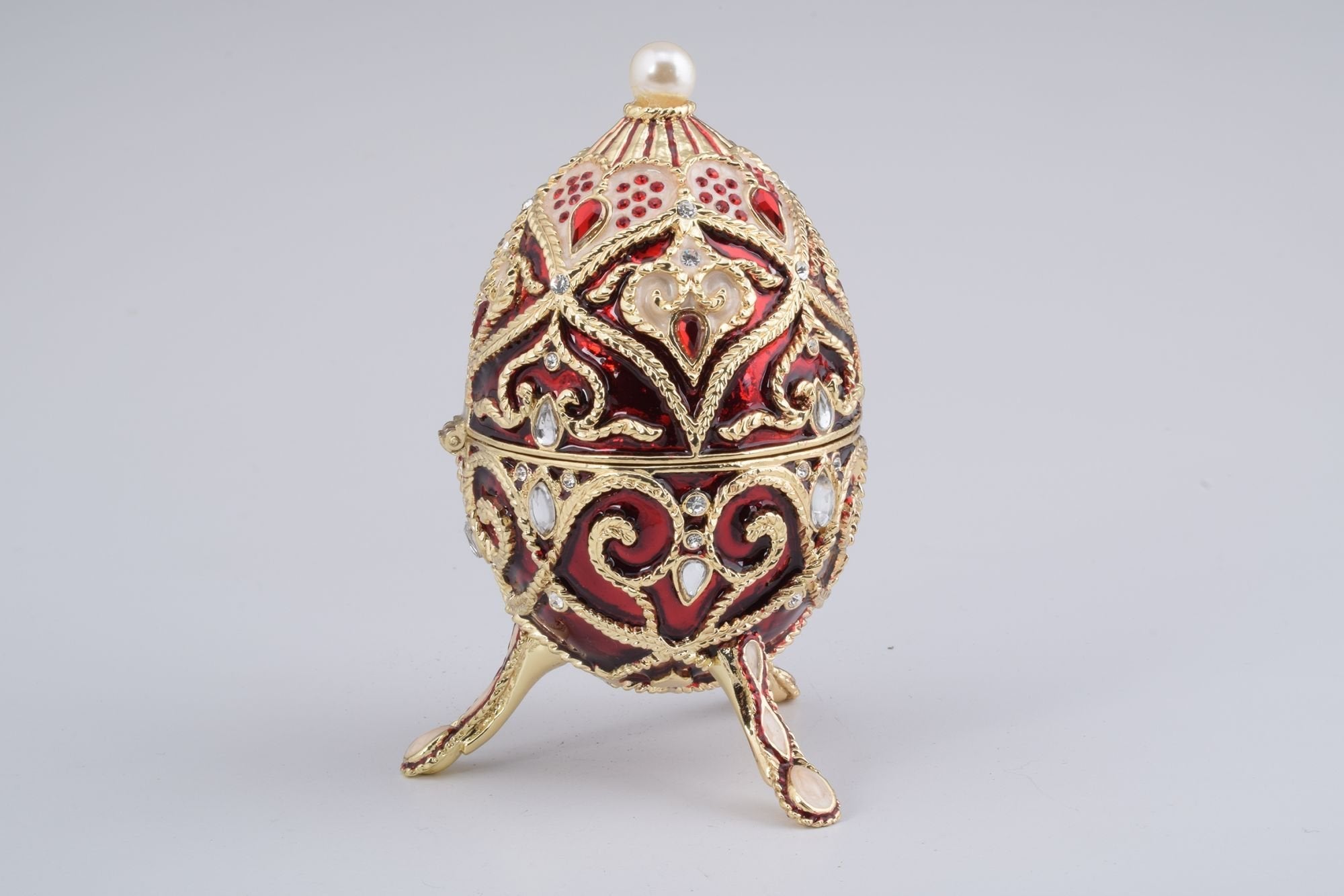 Red Faberge Style Music Playing Egg