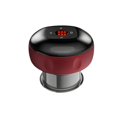 Electric Vacuum Cupping Massage Device with Heat & Gua Sha for Muscle Relief, Red/Black/Blue