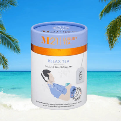 Relax Luxury Herbal tea - 24ct Canister 3 Luxury teas | 72 Tea Bags | SAVE 25%