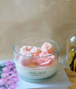 Rose Container Scented Candle Oak Moss and Amber