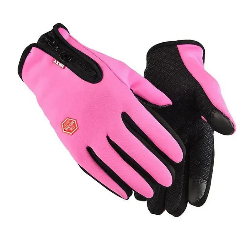 Waterproof Winter Gloves for Men Women style1-pink / M
