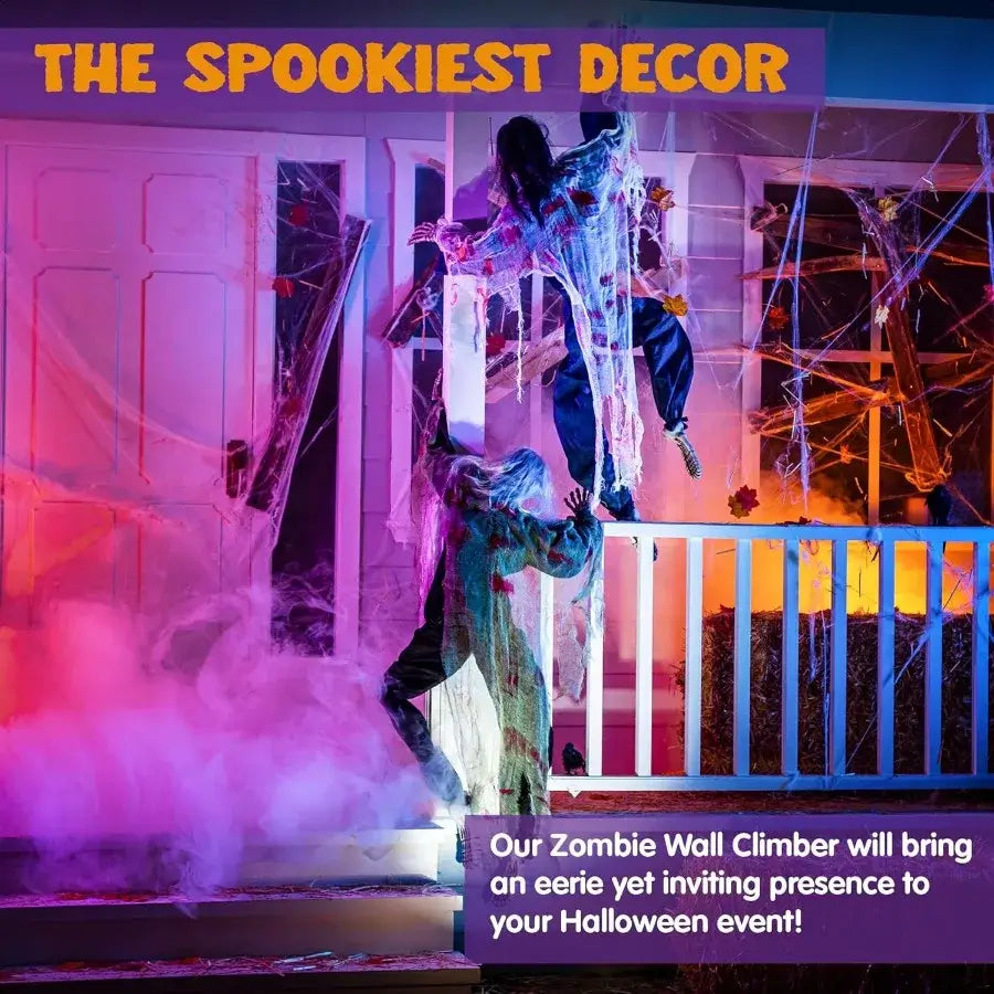 JOYIN 2-Pack 47" Halloween Climbing Zombie Decorations