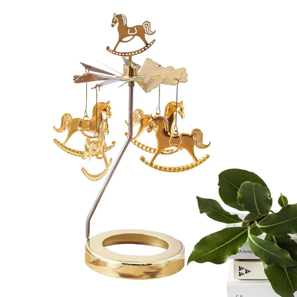Candle Holder Thermal Rotating Candlestick Thanksgiving Table Decoration