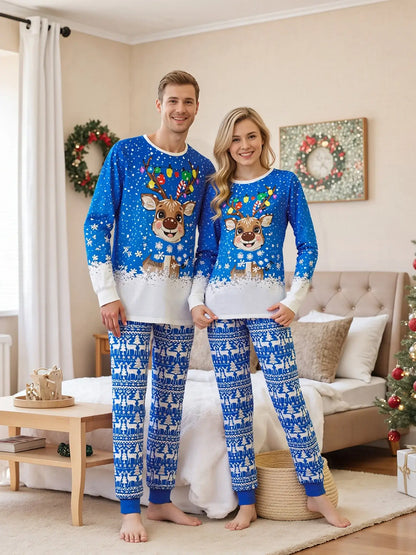 Christmas Family Matching Pajamas Blue / 9-12 Months / United States