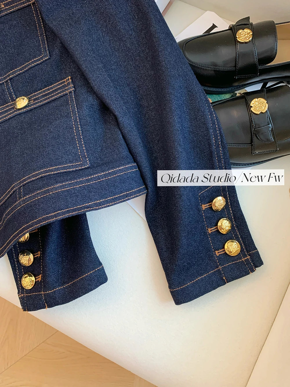 Casual Blue Elegant Denim Jacket