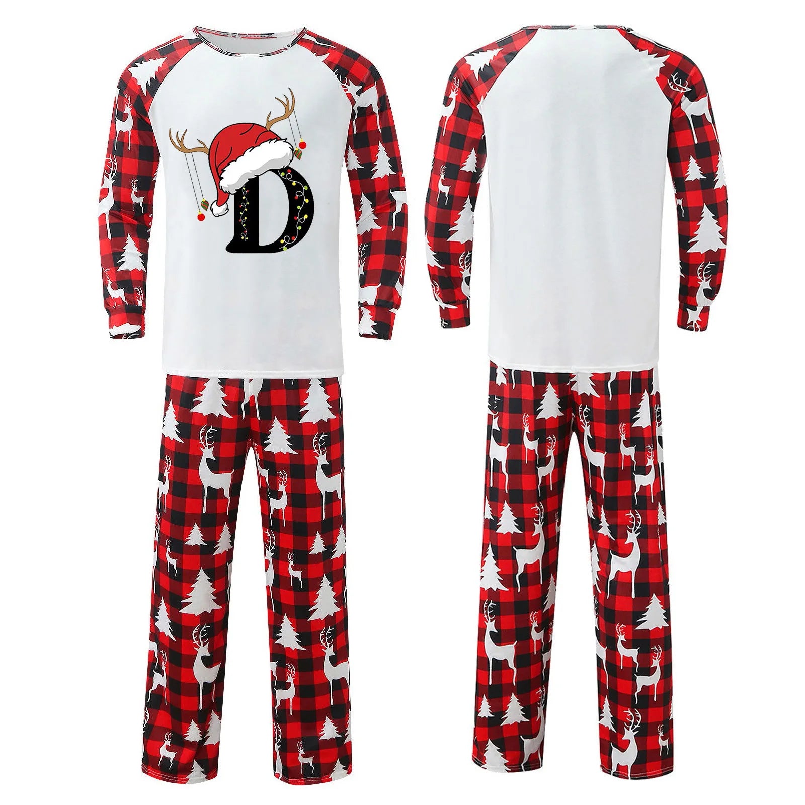 Christmas Family Matching Pjamas – 2-Piece Plaid Long Sleeve Set