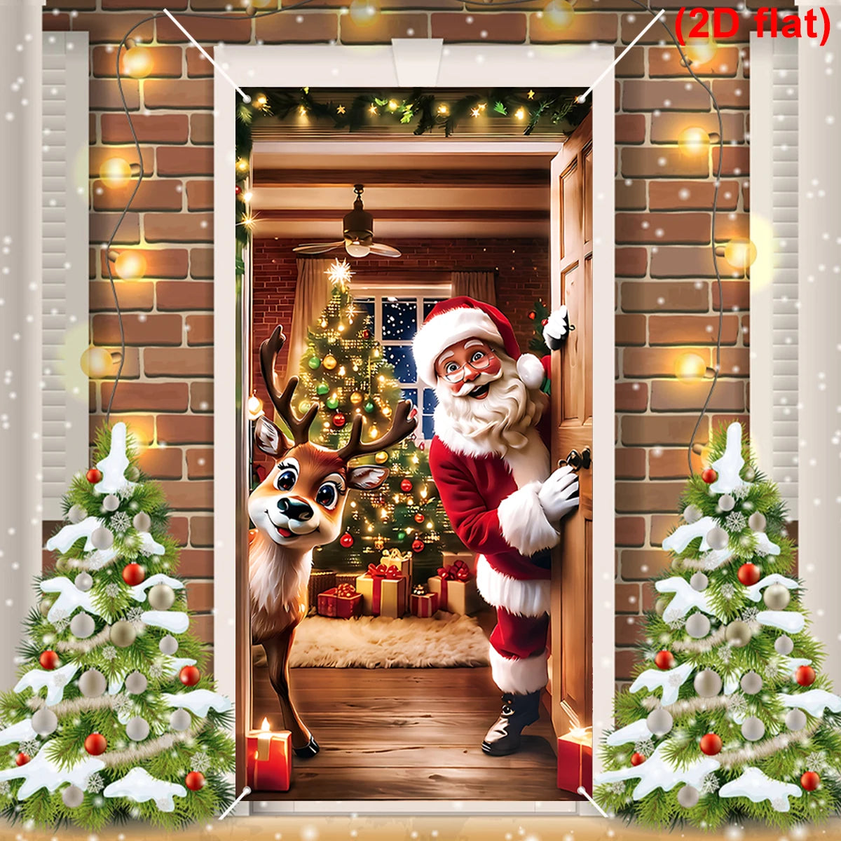 Santa Claus Christmas Door Banner