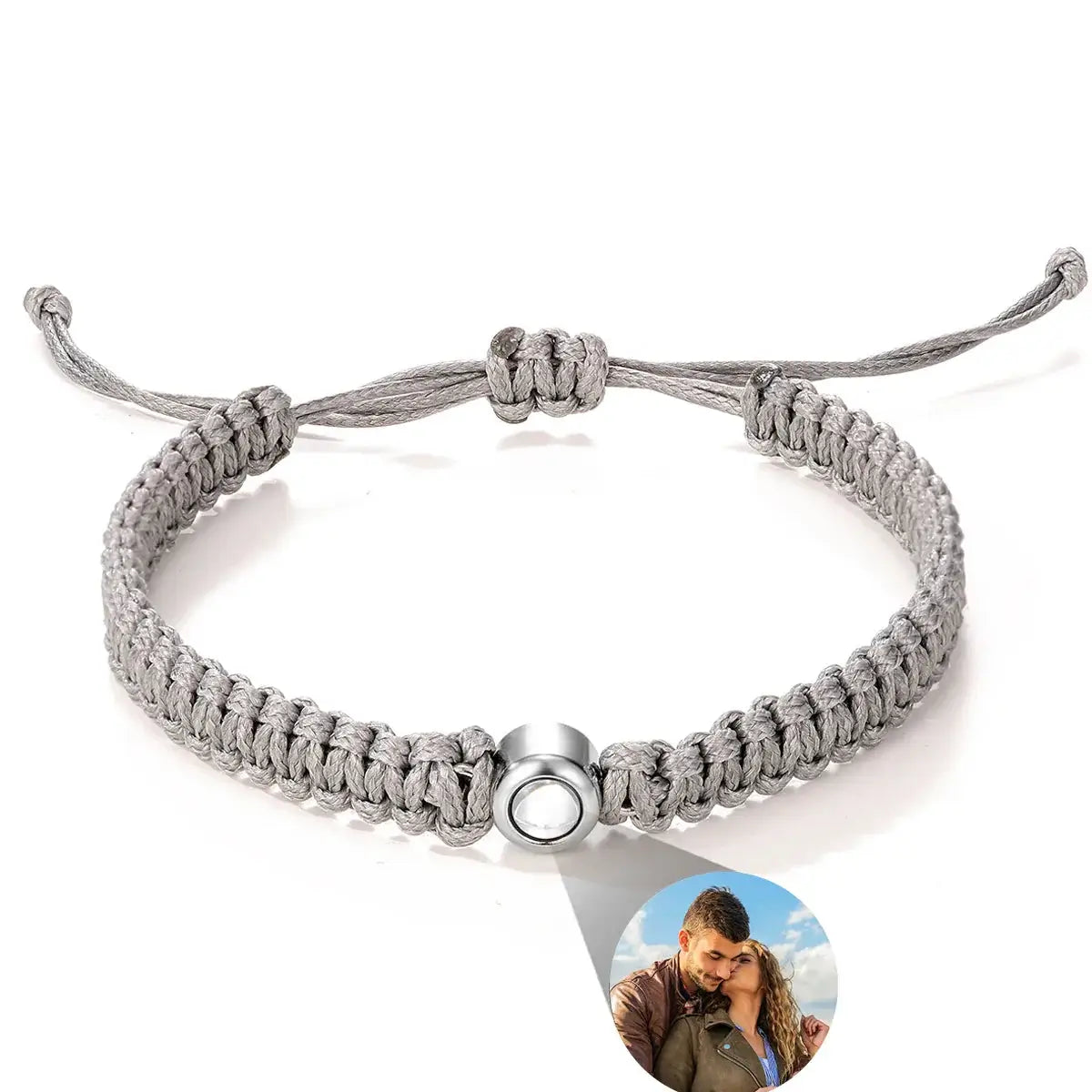 Shopminx Custom Bracelets with Picture inside Style 6 / Gold Beads / United States