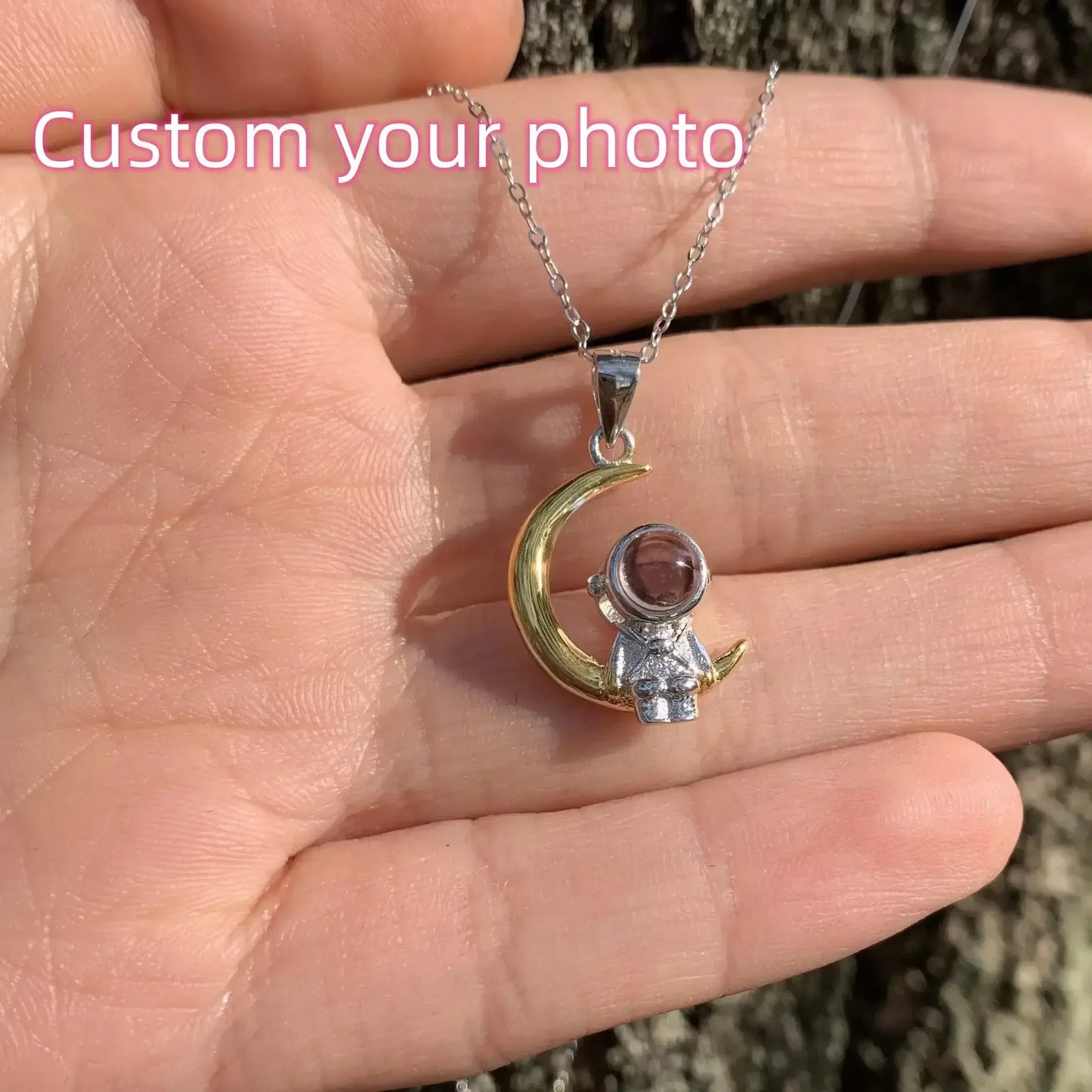 Custom Heart Projection Necklace – Personalized Photo Memory Gift Style 14 / Rose gold / United States