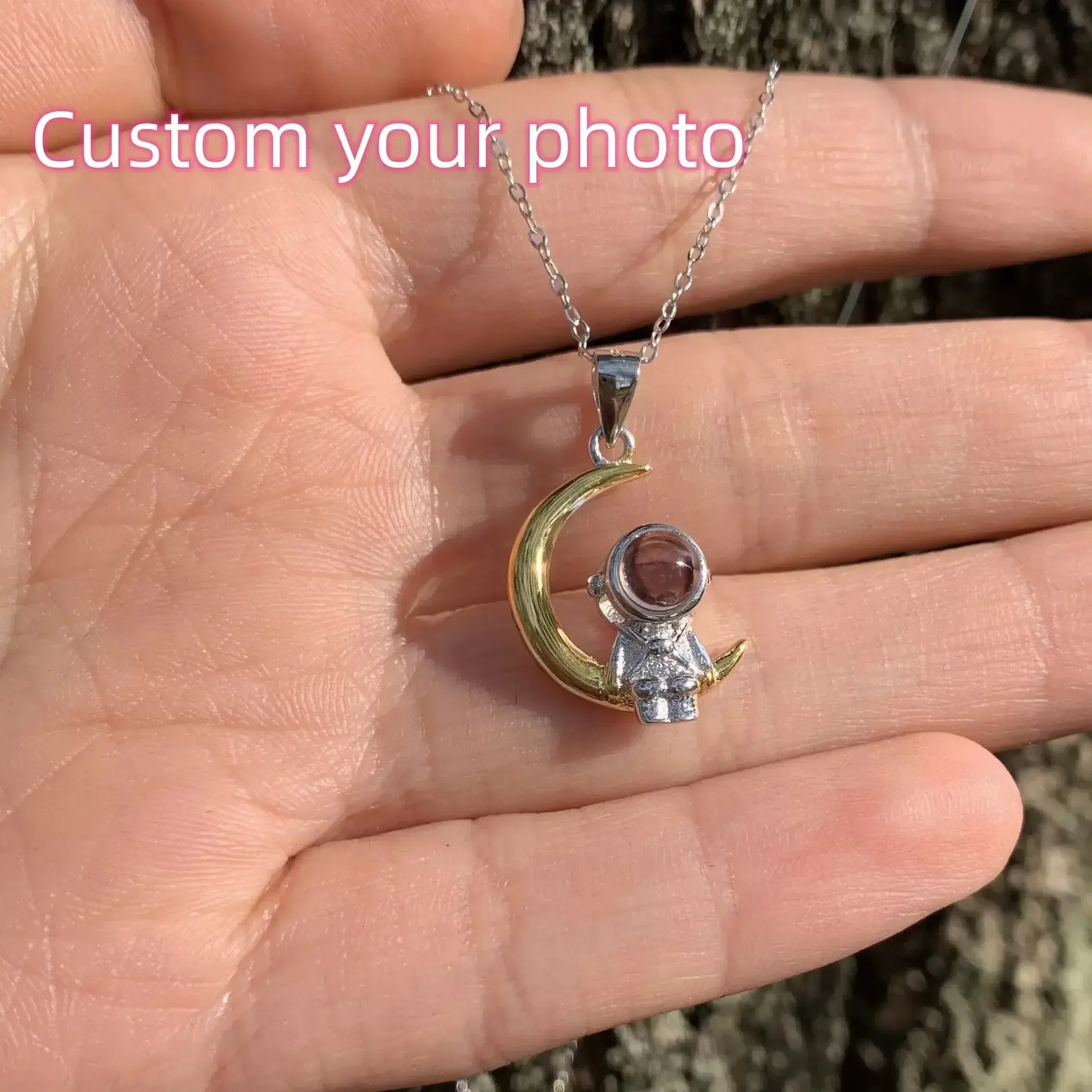 Custom Heart Projection Necklace – Personalized Photo Memory Gift Style 14 / Rose gold / United States