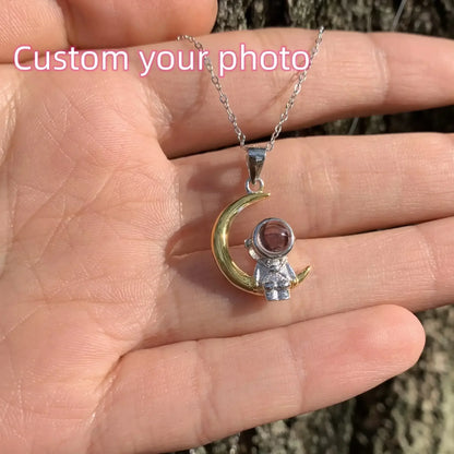 Custom Heart Projection Necklace – Personalized Photo Memory Gift Style 14 / Rose gold / United States