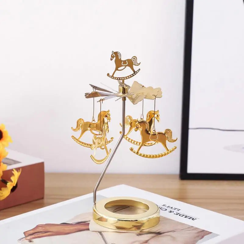 Candle Holder Thermal Rotating Candlestick Thanksgiving Table Decoration