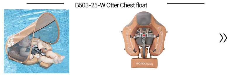 Non-Inflatable Baby Float with Canopy Waist Swimming Chest