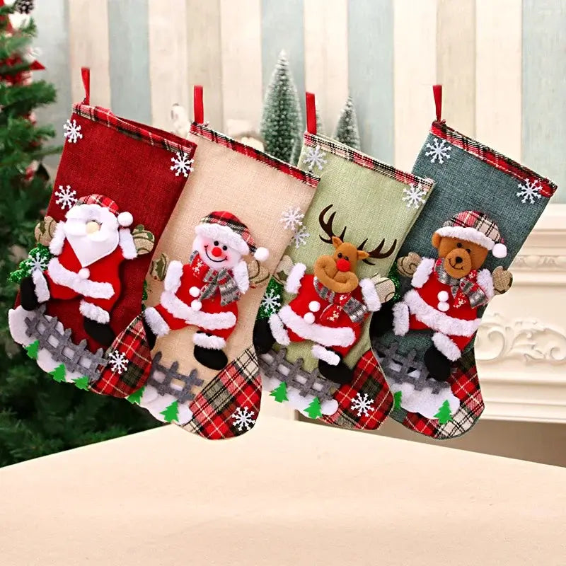 Christmas Socks & Candy Gift Bag Set 19x24cm / United States / B
