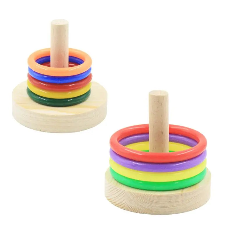 Wooden Platform Plastic Rings