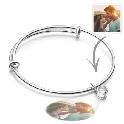 Customized Photo Projection Bracelets For Women Personalized Couple Bangles Rose Gold / United States