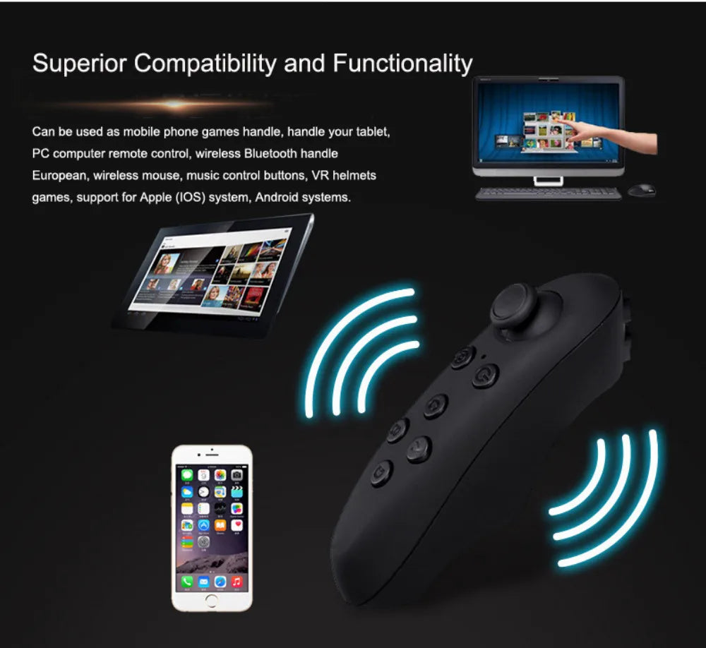 VRG Pro 3D VR Headset with Adjustable Lenses – Immersive Smart Glasses for 3.5–7” Smartphone