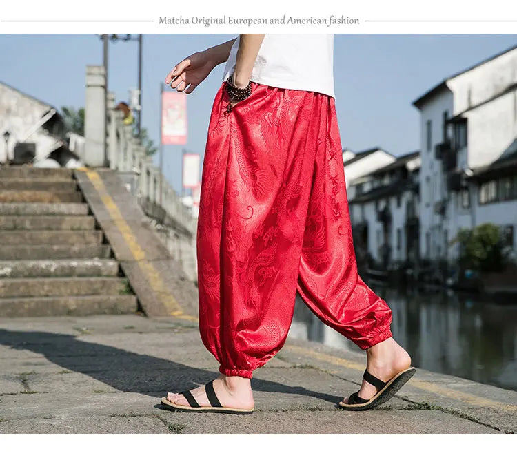 Wide Leg Casual High Quality Male Trousers Brand