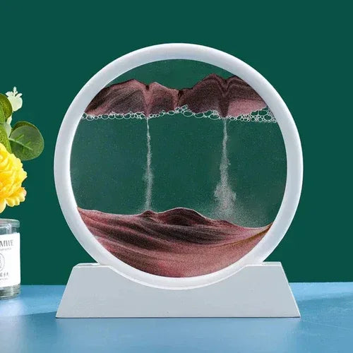 Deep Sea 3D Sand Art 5 inch / White Base-Brown