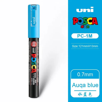 1 UNI Ball POSCA PC-1M Marker Pen POP Poster Aqua blue