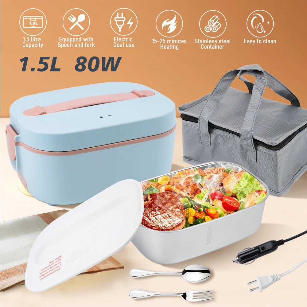 Portable Stainless Steel Liner Bento Lunchbox  Food Warmer