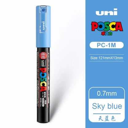 1 UNI Ball POSCA PC-1M Marker Pen POP Poster SKY BLUE
