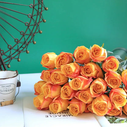 Artificial Burnt Edge Rose Buds Wedding Milky white / 1pcs
