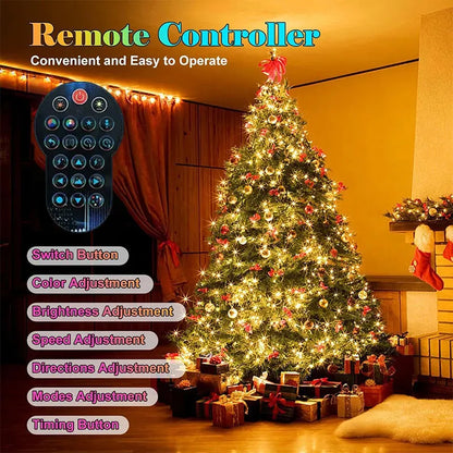 Smart LED Christmas Tree Lights – App Controlled Multicolor 1.8M 256Light / US plug / United States