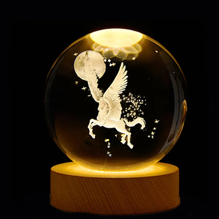 Galaxy Night Light Crystal Ball