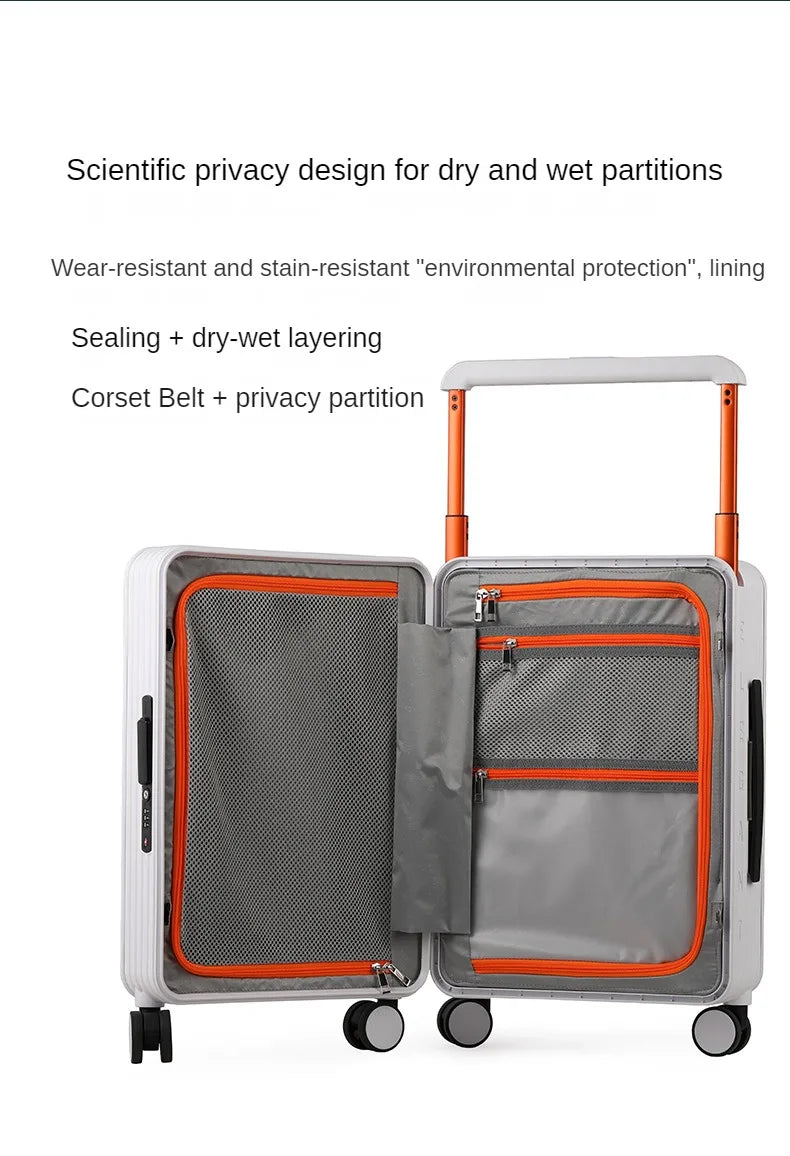 Fashion Width Draw-Bar Luggage Universal Wheel