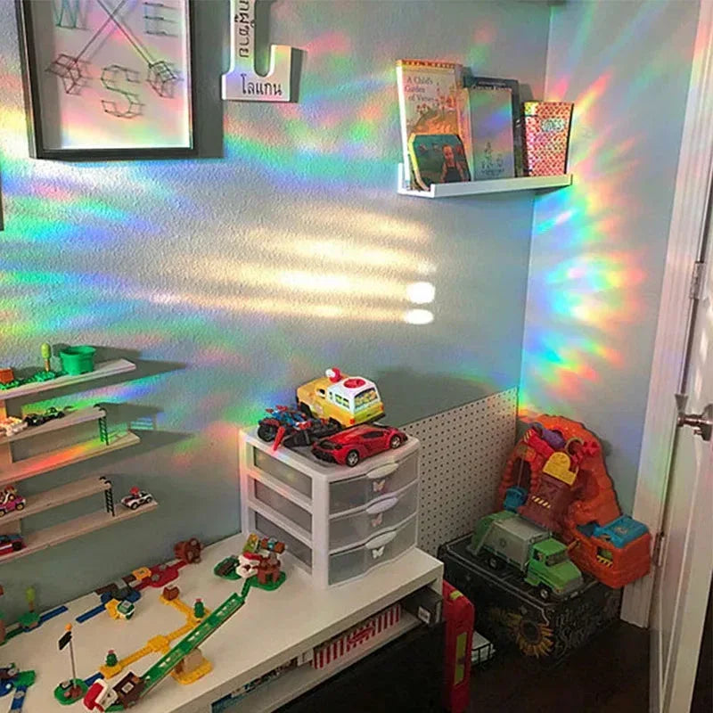Rainbow Refraction Sticker Round 10pcs