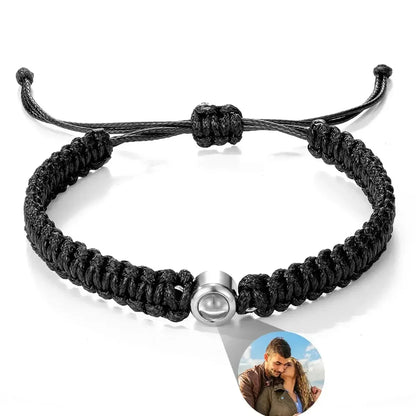 Custom Bracelets with Picture inside Style 1 / Rose Beads / United States