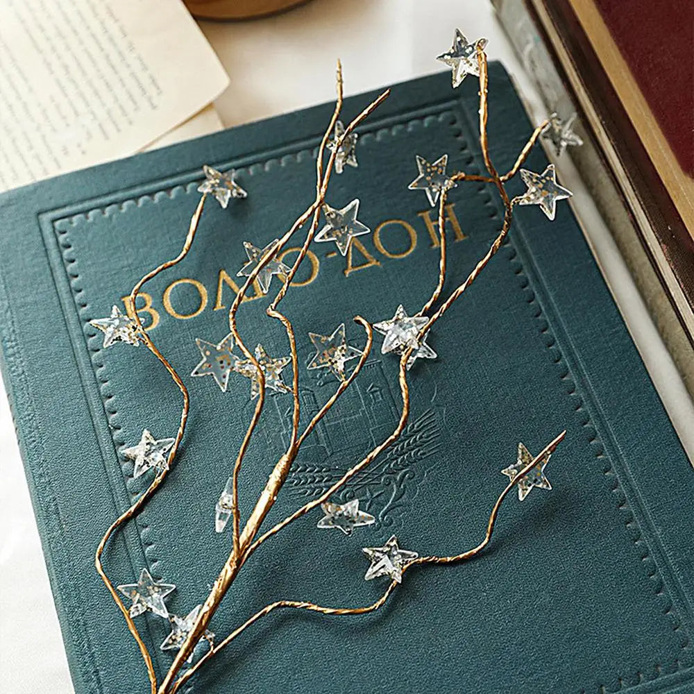 Golden Glitter Christmas Stems – Tree & Wreath Décor