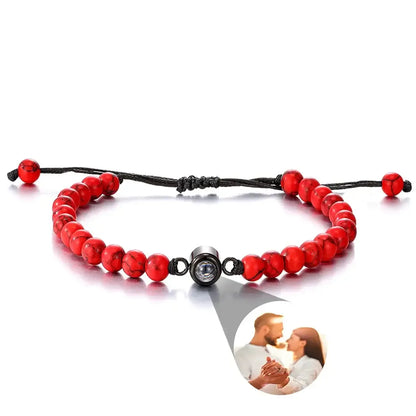 Multiple Photo Projection Bracelets Style 9 / Silver Beads / United States