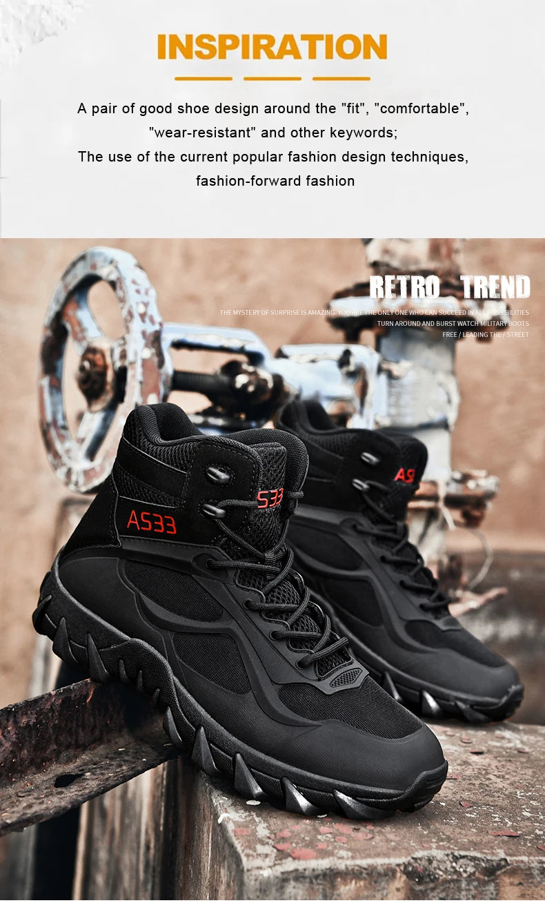 Men's tactical boots anti collision