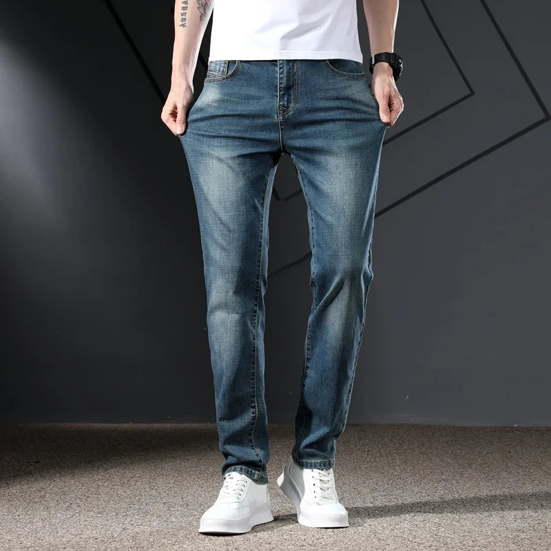 Denim Pants Full Length Trousers Classic Jeans Hombre High Quality Brand