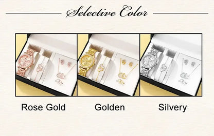6 pcs. Rose Gold jewelry set Gold
