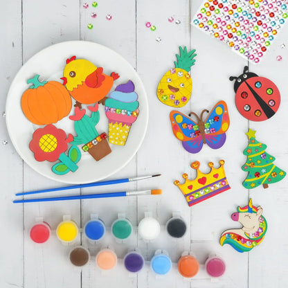 DIY Glow-in-the-Dark Wooden Magnet Craft Kit for Kids United States