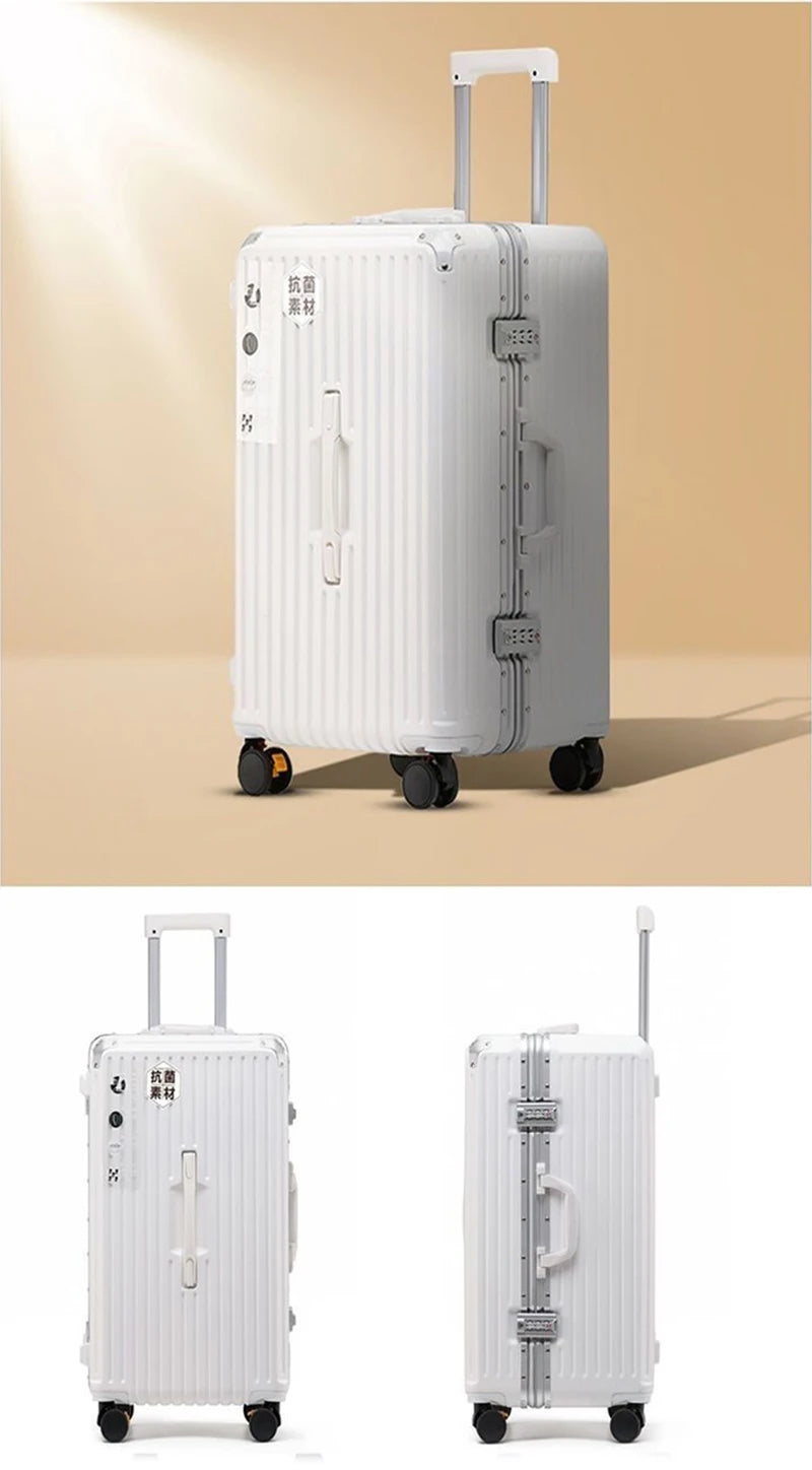 Aluminum Frame Boarding Box Rolling Suitcase