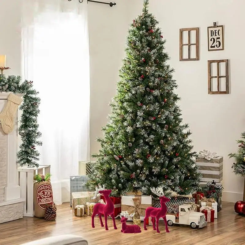 3PCS Reindeer Christmas Figurines – Festive Elk Decorations