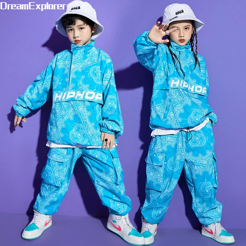 Boy Hip Hop Sweatshirt Joggers Clothes Sets